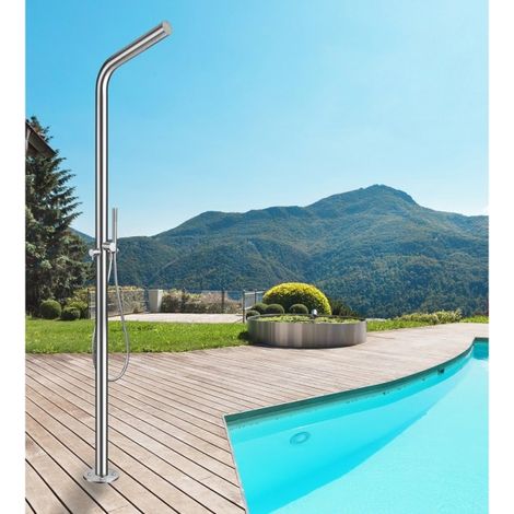 Colonne De Piscine Outdoor 100 % Inox Ø 60 Mitigeur Avec Douchette - WX72828 CRISTINA ONDYNA