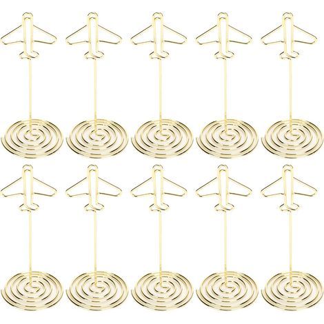 10PCS Suppots de Numéo de Table - 9,9CM Pote Numéo de Table en Métal pou estauants Noël Banquets Saint Valentin Décoation Fêtes Bueaux Maison (1/3)