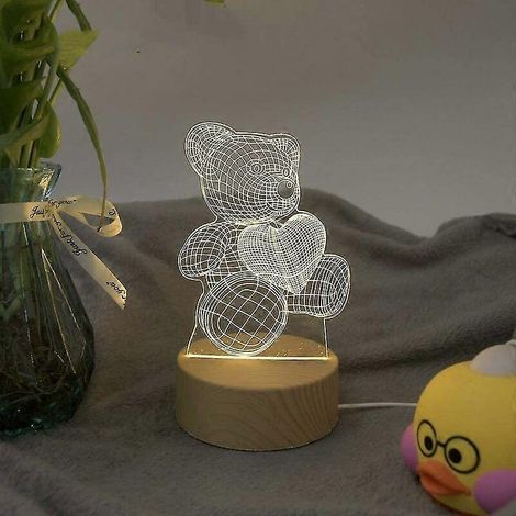 petite veilleuse 3D, lampe de table créative pour petite chambre à coucher (1/3)