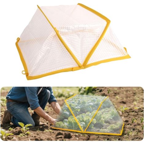 Filiyano-Bâche de jardin pliable pour plates-bandes surélevées - Très grande bâche avec filet, serre pop-up pour légumes, fruits et plantes - 1 paquet (1/5)