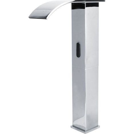 Automatischer, berührungsloser Waschbeckenhahn mit Infrarotsensor und Wasserfallfunktion, G1/2" (1/5)