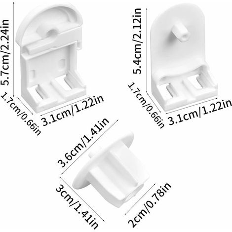 Pièces de rechange pour stores enrouleurs, fixations pour stores enrouleurs, fixations pour stores enrouleurs 25 mm, supports pour stores enrouleurs Accessoires pour stores enrouleurs avec kit de rech