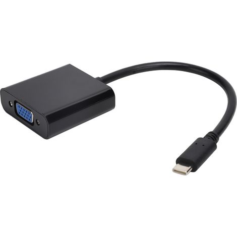 Convertisseur Type-C vers VGA 10 Gbit/s USB 3.1, câble adaptateur vidéo HD 1080p, connecteur femelle 15 broches (1/5)