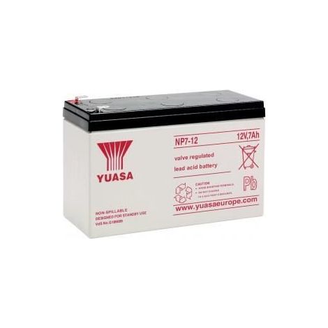Batterie - YUASA - NP7 - 12V - 7Ah - Idéale pour applications solaires - Couleur noire