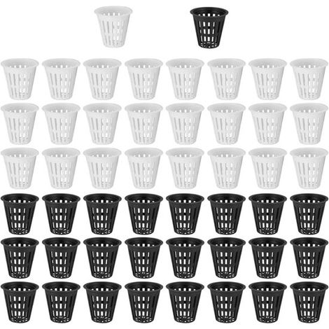 Vasi a rete idroponici, vasi per piante, vasi a rete idroponici per piante, vasi a rete idroponici in plastica per accessori idroponici, 50 pezzi (1/5)
