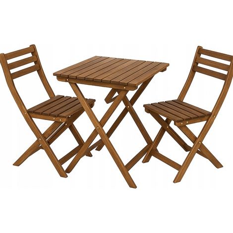 SET DI MOBILI DA GIARDINO IN LEGNO TAVOLO SEDIE PER TERRAZZA GIARDINO BALCONE (1/5)