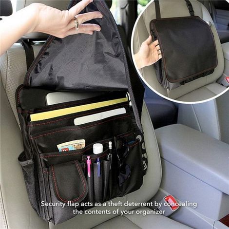 Sac De Rangement - Pour Voiture Et Tablettes - Tissu Oxford 600D - Dimensions 13x3x13 8 Cm - 1 Pièce (1/3)