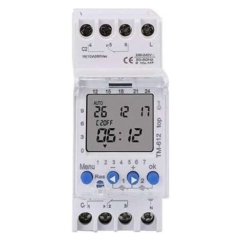 Minuterie double canal AHC822, 220V, 7 jours, 24 heures, Programmable, interrupteur numérique électronique LCD, horloge numérique (1/3)