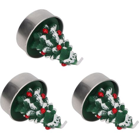 Ensemble de bougies pour sapin de Noël, décorations romantiques (3 pièces) (1/5)