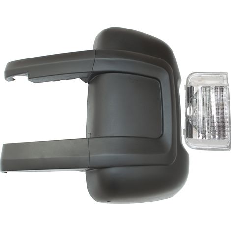Fiat Ducato 2006- Carcasa del espejo retrovisor exterior izquierdo + JUEGO DE BRAZO LARGO + Intermitente BLANCO (2 piezas) (1/5)