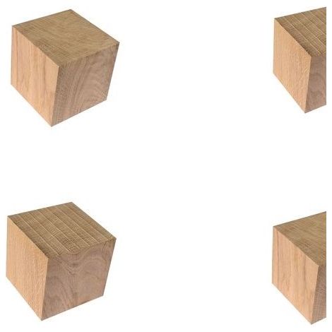 Pied de meuble chêne 5 cm lot 4 pcs (1/2)