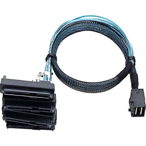 SAS SFF-8643 to 4X29Pin SFF-8482 Hard Disk Server Cable 3.33TF/1M-- (1/5)
