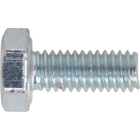 Sealey SS416 8.8 Zinc Plated HT Setscrew M4 x 16mm, DIN 933 - Pack of 50