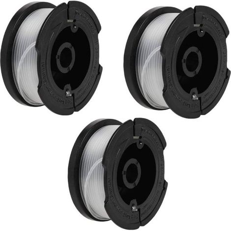 Remplacement pour tête de coupe-herbe BLACK+DECKER AF-100-3ZP Accessoires Fil de tonte,lot de 3 (1/4)