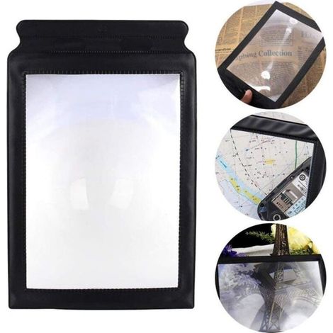 Loupe de LectureUltra Lumineuses, 4X Grande et légère permettant de Voir Une Page entière, Parfaite pour Les Personnes malvoyantes et Les Personnes âgées