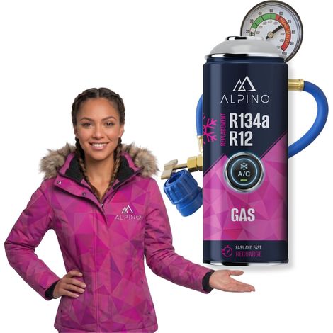 Kit de recharge de gaz pour climatisation ALPINO R134a (1/5)