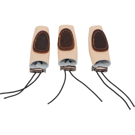3 protections doigts d'archerie, doigtier indépendant universel portable pour arc à poulies et arcs recurve, lot de 3 (1/5)