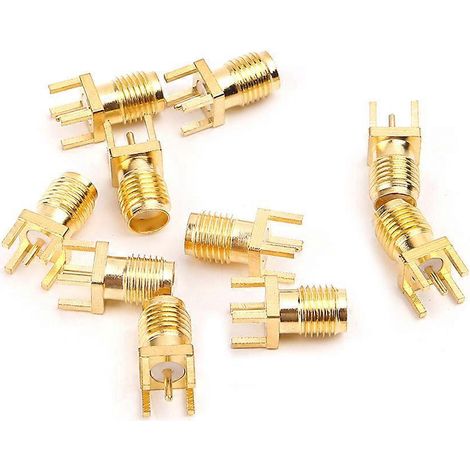 10 pièces Connecteurs RF SMA Femelle à Souder pour Carte PCB, Montage Droit (1/5)