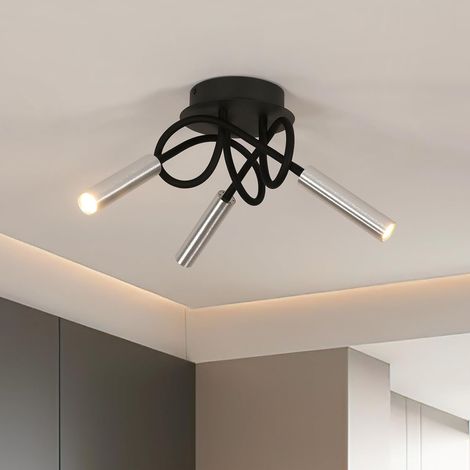 Plafonnier Industriel, 3 Lumières Lampe de Plafond LED Vintage en Metal, Retro Suspension Luminaire pour Salon Cuisine Salle à Manger Chambre (1/5)
