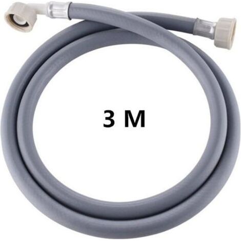 Tuyau Machine à Laver, 3 mètres Tuyau d'Arrivée d'Eau Pour Lave Vaisselle, Raccord 3/4'" Tuyau d'alimentation d'eau