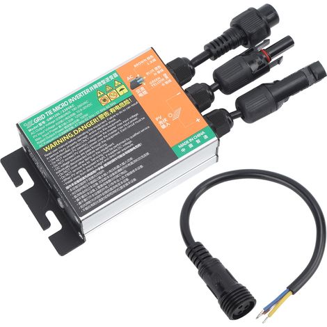 GMI Micro-onduleur photovoltaïque 120W, onduleur sinusoïdal pur avec protection tension, courant, température et anti-îlotage, AC220V (1/5)