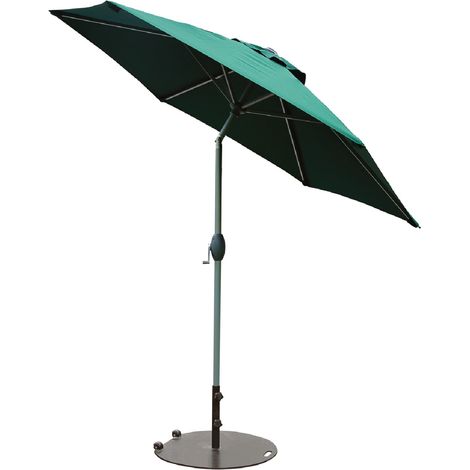 Primaster Sonnenschirm Ingenio Marktschirm dunkelgrün Ø 2,5m UV Schutz 80 (1/3)