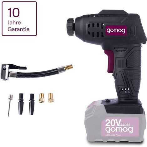 Gomag Akku Handkompressor GO-LP20 20V Luftpumpe mobil 7 bar Arbeitsdruck (1/5)