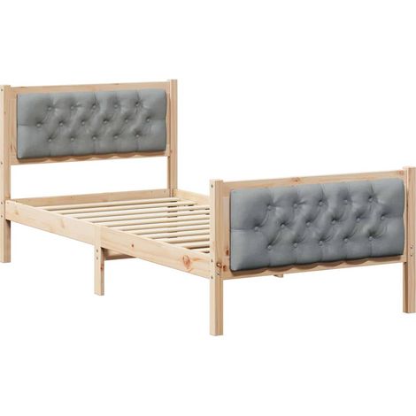Maison Exclusive - Estructura de cama Gris Claro 90 x 190 cm Made
