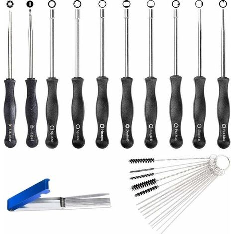 Vergaser Einstellschlüssel Set für Freischneider, 10er Packung mit Koffer, Bürste und Reinigungswerkzeug (1/5)
