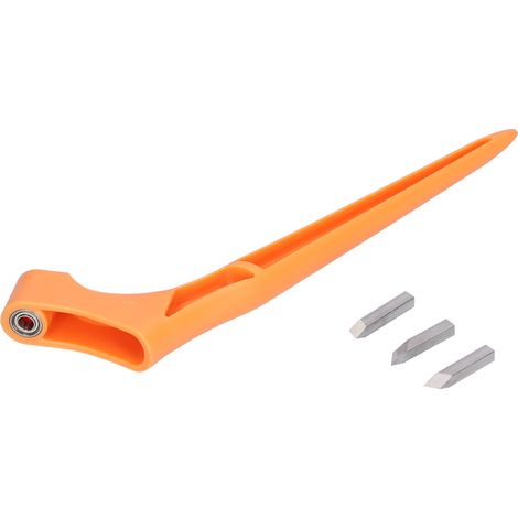 Bastelmesser mit 3 Klingen, 360° drehbar, aus Edelstahl, für Bastelarbeiten, Scrapbooking und Schablonen (Orange) (1/5)