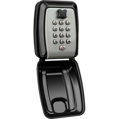 Outdoor Key Box, Wall Mounted Outdoor Key Safe with 12-Digit Combination Lock, Waterproof and Rustproof, Password Changeable, for Home, School, Garage (1/4)