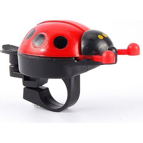 Sonnette de vélo enfant coccinelle rouge, accessoire vélo rigolo pour filles et garçons, cadeau extérieur ludique (1/5)