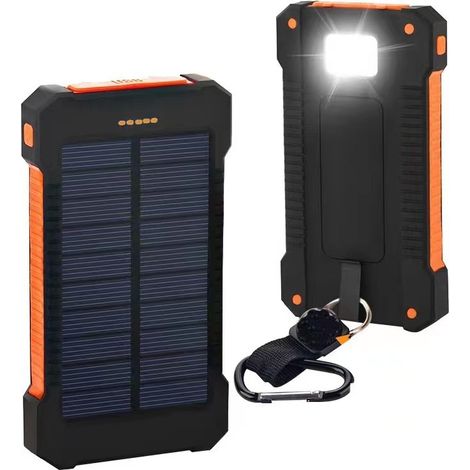 Batterie externe solaire 20000mAh - Grande capacité, étanche, avec LED intégrée, idéale pour une utilisation en extérieur [NX] (1/3)
