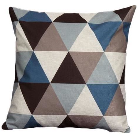 Housse de Coussin Taie d\'oreiller Décoration Cushion Cover Motif Diamond-forme Bleu (1/3)