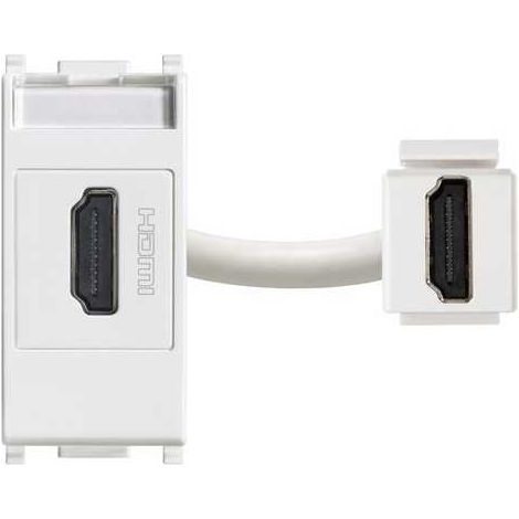 14346 Enchufe HDMI Blanco Plano