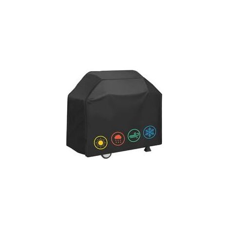 Housse Barbecue Exterieur, 210D Oxford Housse Barbecue, Couverture de Grill Anti-Vent/Anti-UV/Anti-l'eau/Anti-l'Humidité/Antipoussière, Fits Most Grills, avec Sac de Rangement, 145 x 61 x 117cm (1/5)
