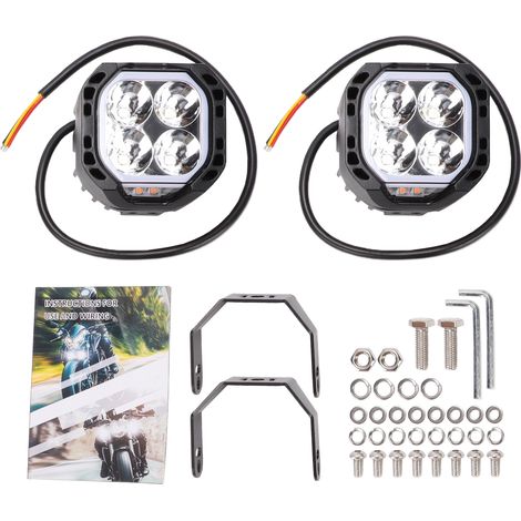 2 pièces 3 pouces hors route lumières large faisceau longue portée LED double mode IP68 brouillard camion SUV (1/5)