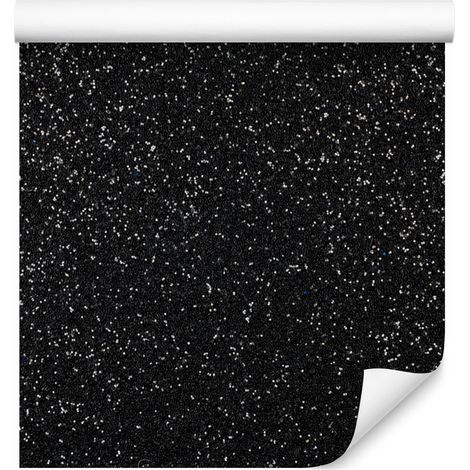 Papier peint à paillettes noir, graphite et bleu marine pour salon et chambre 50x1000 cm (1/5)