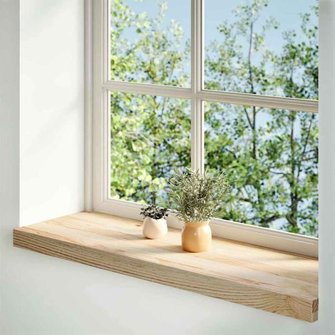 Appuis de fenêtre 2 pcs non traité 90x30x2 cm bois chêne massif
