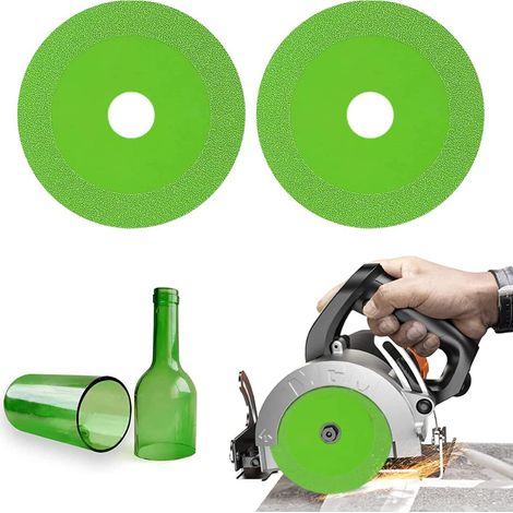 Disque diamanté pour coupe de verre, disque pour meuleuse d'angle, diamant fin, vert, 115 mm, 22,23 mm (1/5)