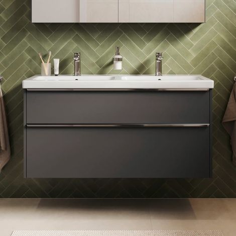 Duravit Joviva Keramik-Doppelwaschtisch mit Unterschrank 120 cm (1/5)