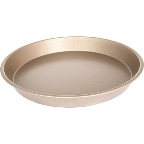 Plaque de cuisson pour gâteau, finition dorée antiadhésive, dimensions 23,4 x 23,4 x 3 cm, sans danger pour un usage domestique, 1 pièce par paquet. (1/5)