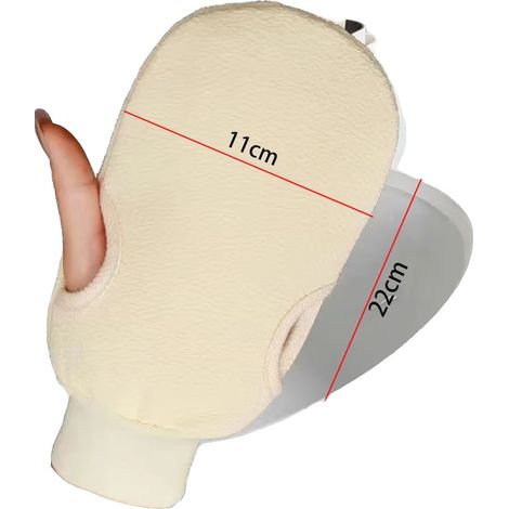 Peeling-Duschhandschuhe, Körperpeeling, Reinigungswerkzeug, Beige 2 Stück Stil B (1/2)