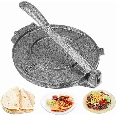 Presse à Tortilla,Fonte Résistante,20 Cm,Presse à Tortilla En Fonte,Machine à Tortilla Pour Les Crêpes, Les Tartes, Les Rotis, Les Raviolis (1/5)