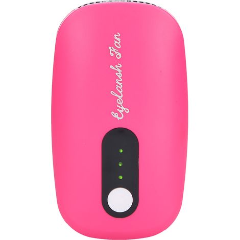Mini sèche-cheveux pour cils, rechargeable par USB, pour la pose d'extensions de cils, séchage de colle, rose rouge. (1/5)