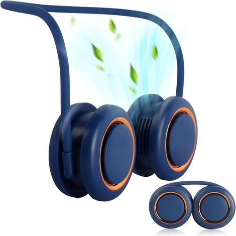 YMYNY Tragbarer Nackenventilator, Mini-Nackenbügel, wiederaufladbar über USB, 360°-Kühlung (1/4)