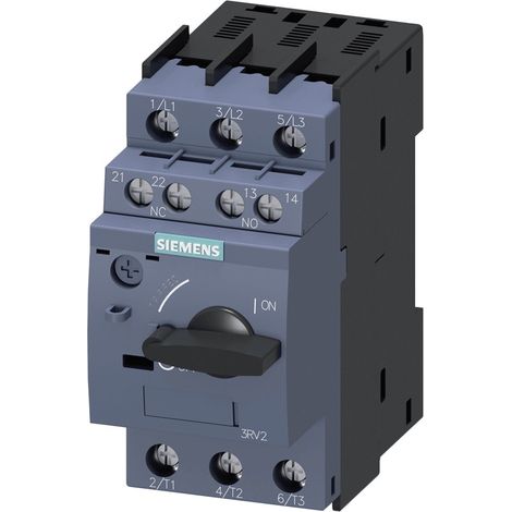 Siemens Interruptor automático, S00, Protección de motor, Clase 10, Disparador A 2,8-4A, Disparador N 52A, 3RV20111EA15