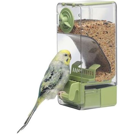 Mangeoire Automatique pour Oiseaux, Mangeoire à Cage à Oiseaux avec Perruche pour Perruche Canari Calopsitte Pinson (1/5)