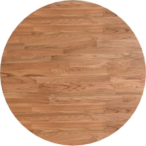 Dessus de table  Dessus de bureau  Plateau de table rond Marron clair Ø60x1,5 cm Bois chêne traité