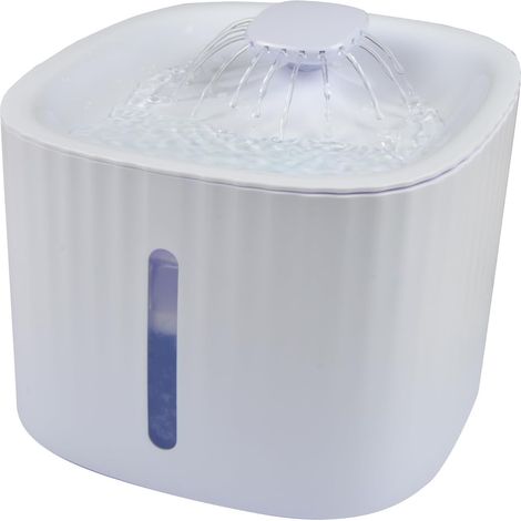 Fontaine à eau pour animaux Love Story, 3 litres, 20,5 x 20,5 x 16 cm, blanche. (1/5)
